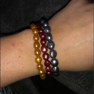 Faux pearl bracelets